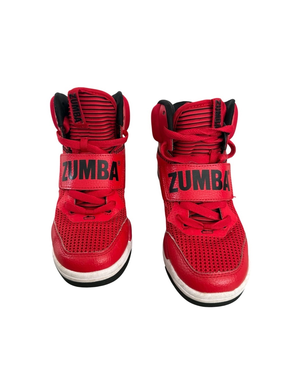 Zumba Fitness Red and Black High-Top Dance Sneakers